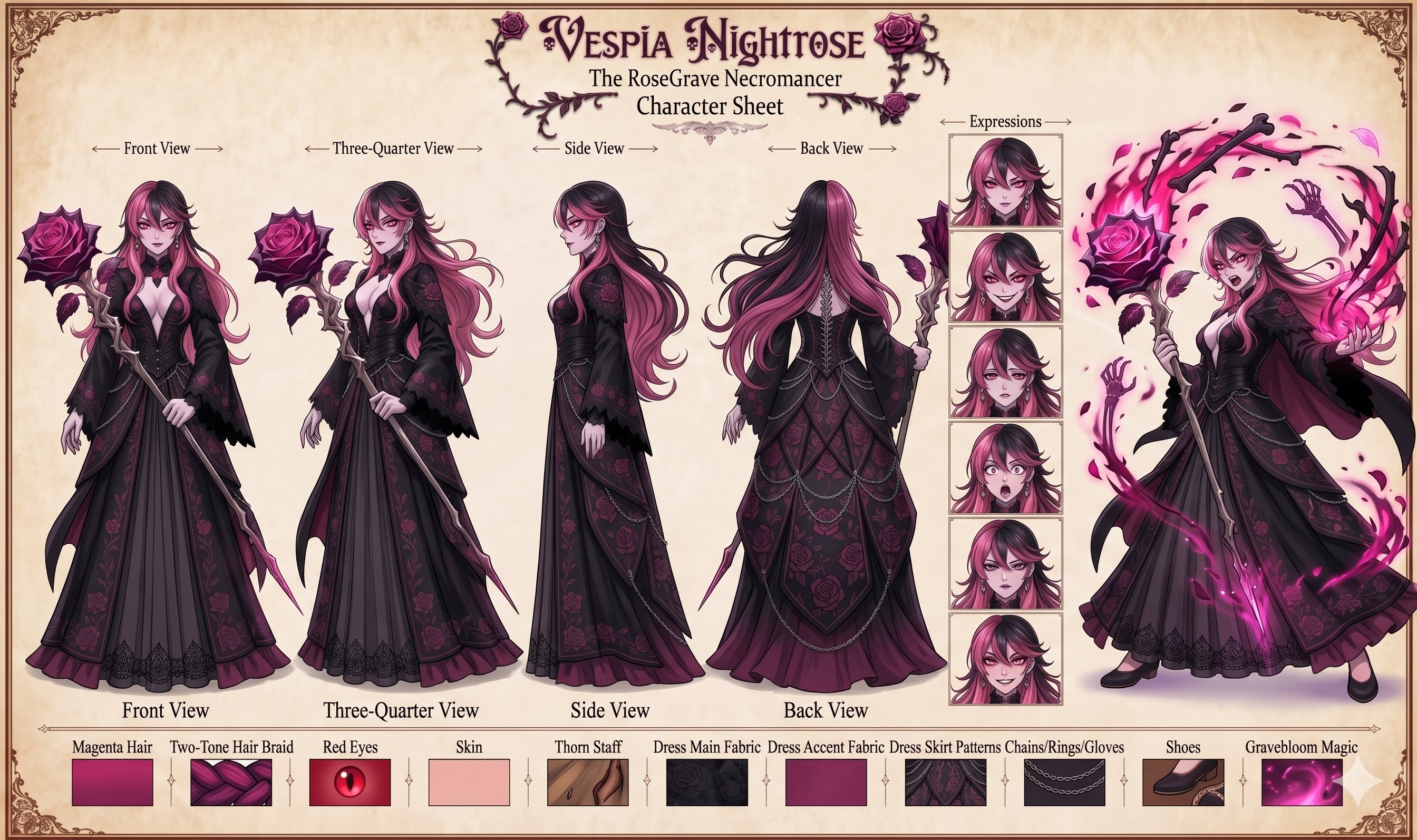 Vespia Nightrose Character Sheet
